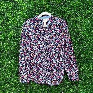 St John’s Bay shirt flowers colerfull size LT